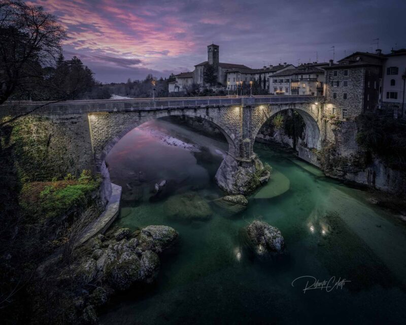Italy Cividale Del Friuli Devils Bridge Sunset 800x640