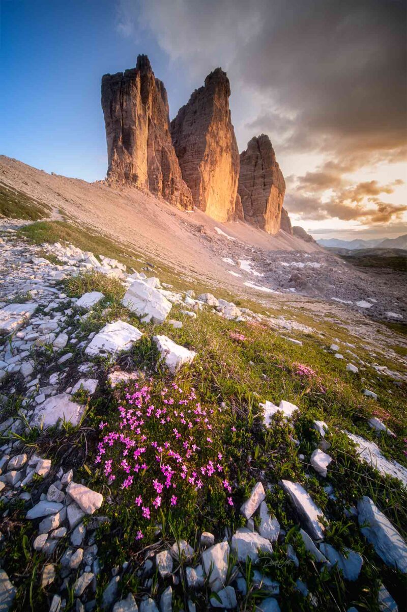 Italy Dolomites Tre Cime Di Lavaredo Spring Sunset 800x1201