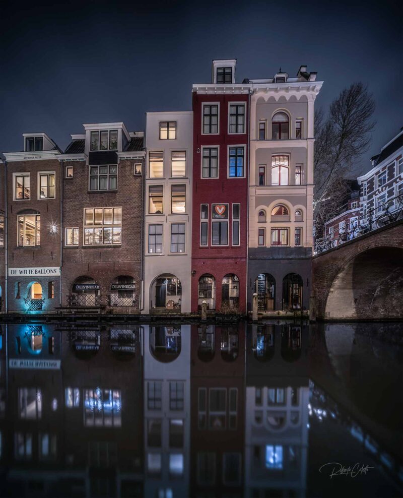 Netherlands Utrecht Oudegracht Canal Blue Hour 800x988